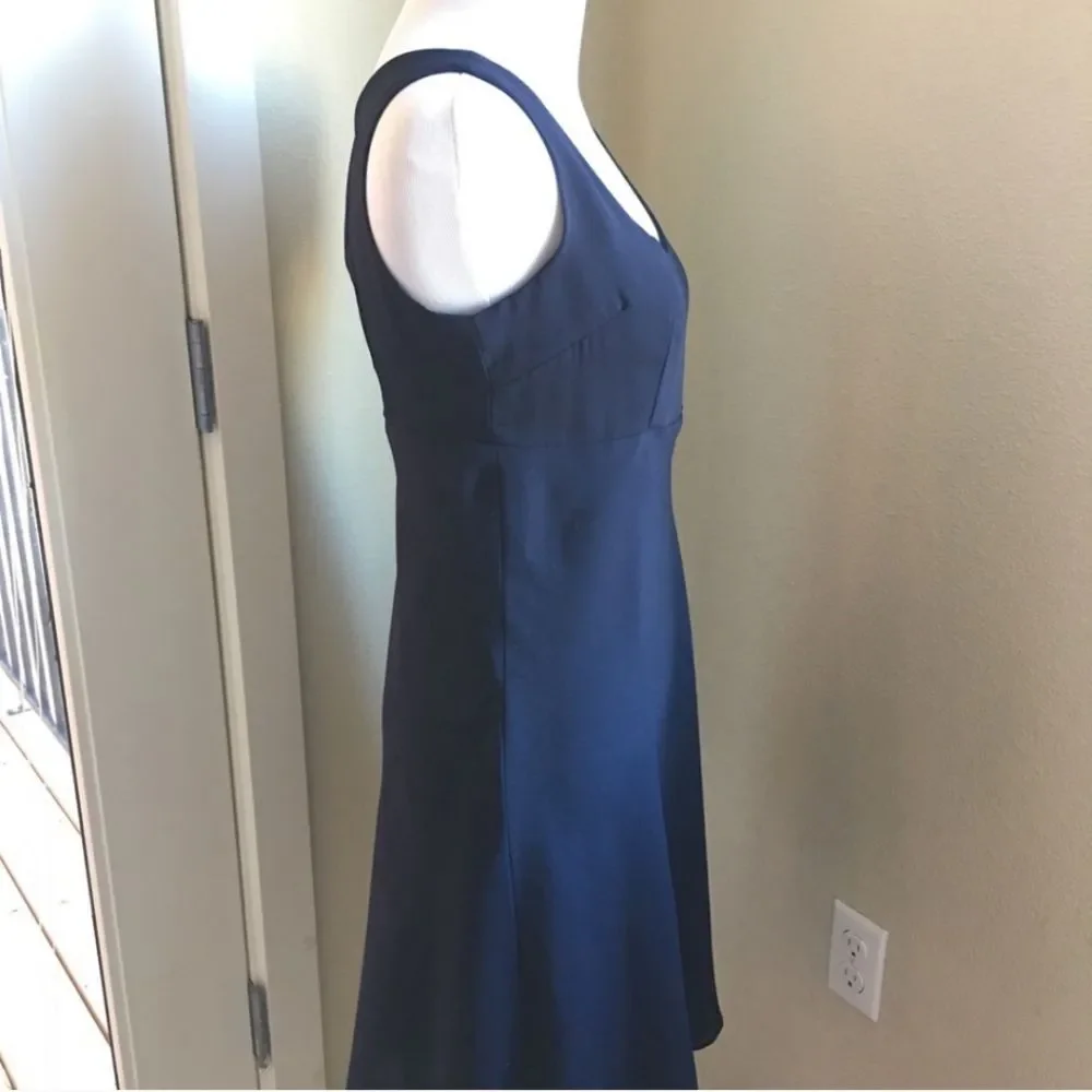 Club Monaco Deep Scoop Neck Empire Dress XS Navy